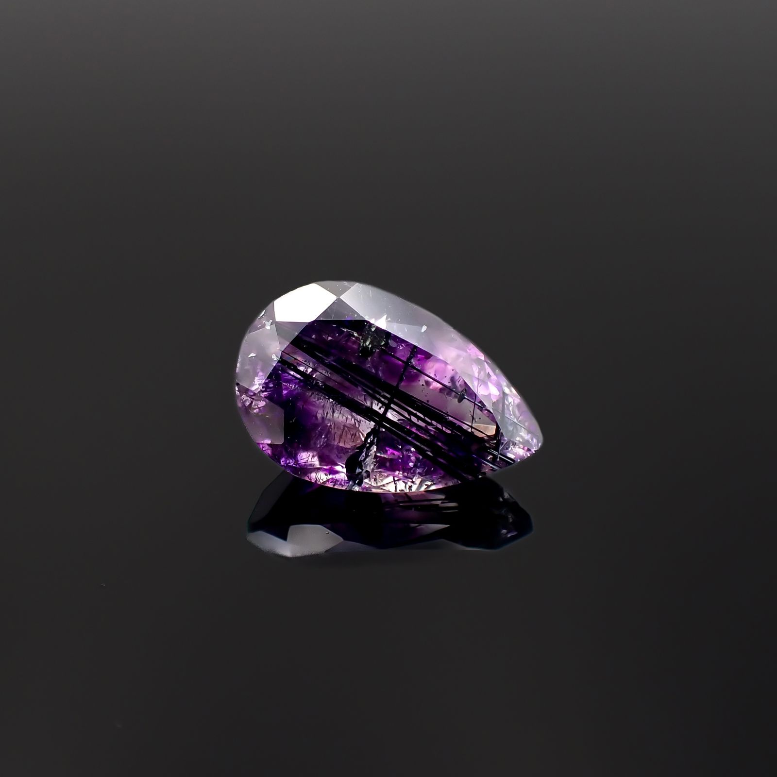 アメジストエレスチャル ナイジェリア産 6.66ct[230622436]15.7x10.2mm前後