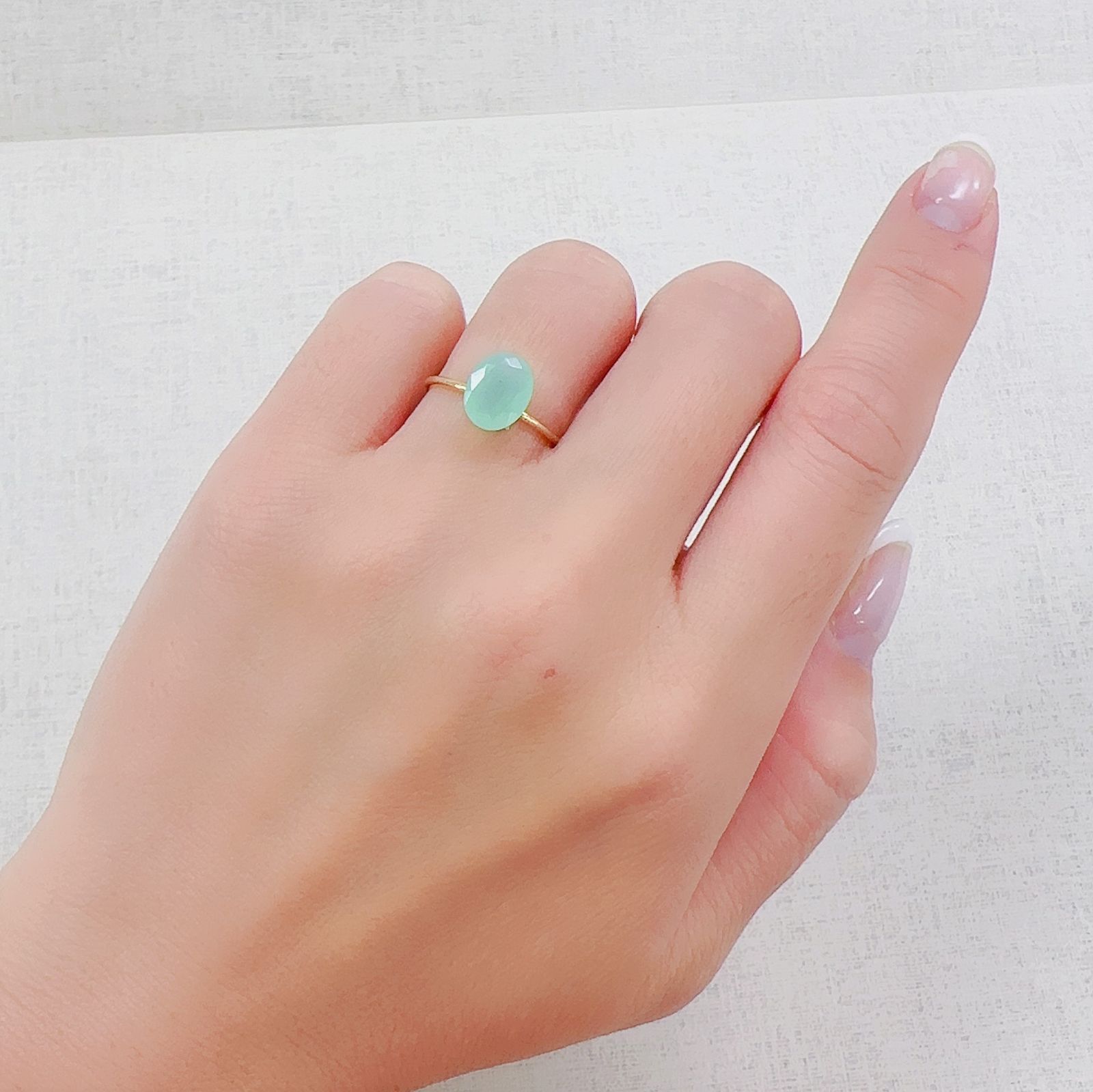 グリーンオパール 南アフリカ産 1.13ct[230522120]8.9x7.1mm前後