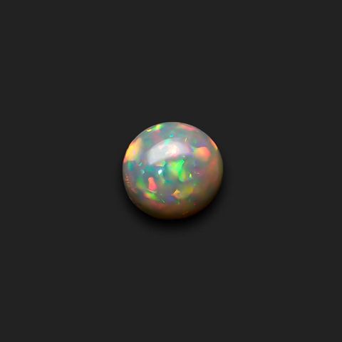 ブラックオパール(宝石名オパール/加熱処理)エチオピア産 8.54ct 識別済[240226261]14.8x14.3mm前後