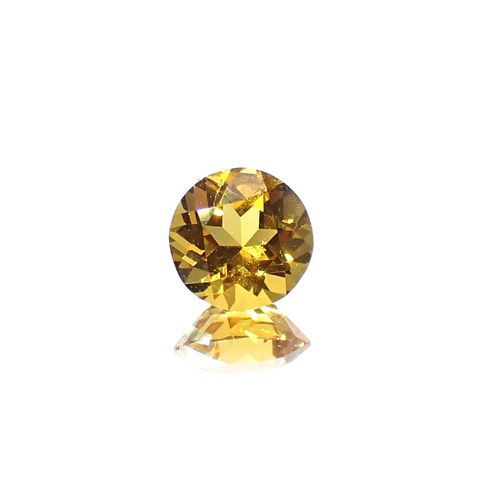 ゴールデンベリル(宝石名ベリル)ブラジル産 0.38ct 識別済[250530353]4.9x4.9mm前後