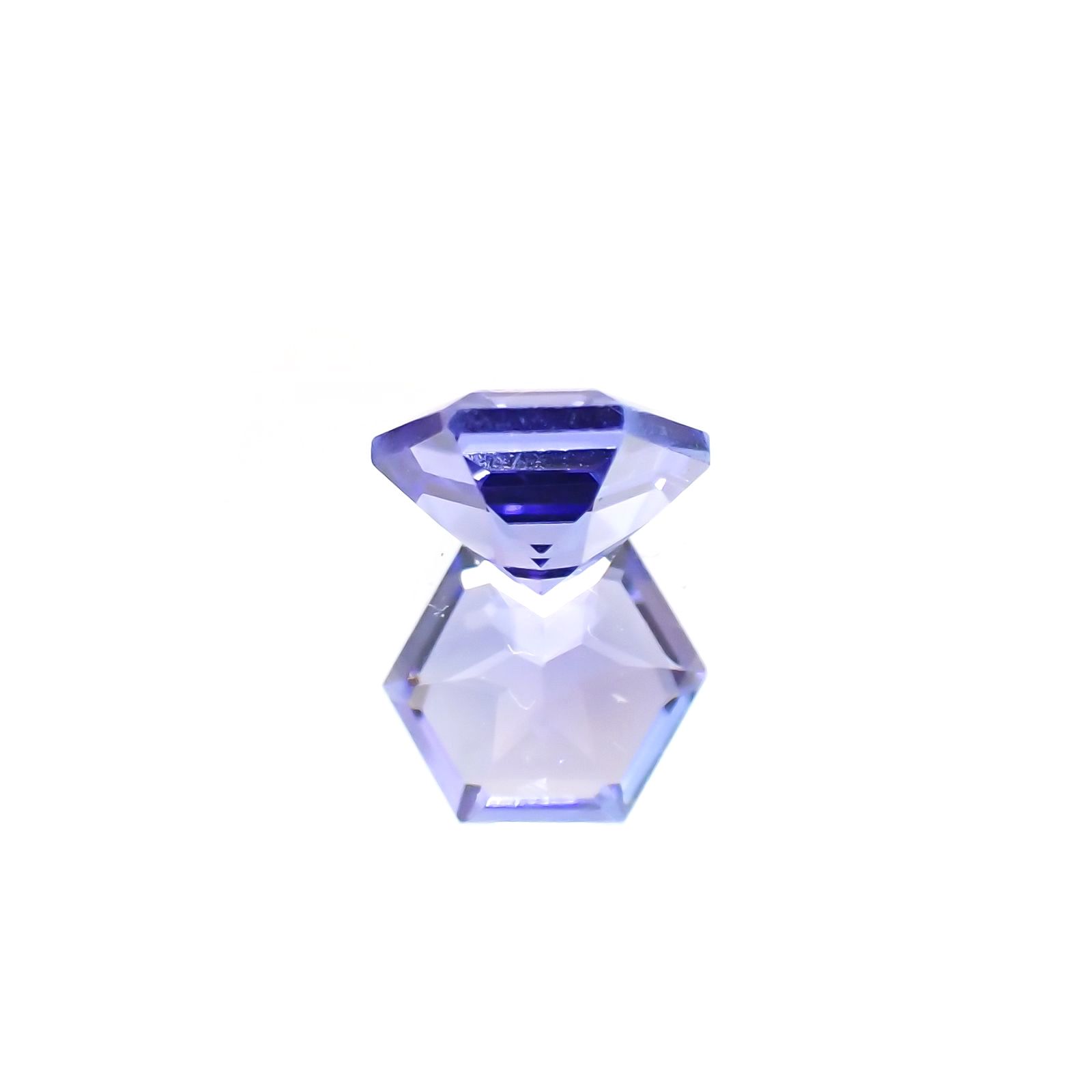 ◇ヘキサゴンカット◇タンザナイトSA(宝石名タンザナイト) タンザニア産 0.35ct 識別済[210610996]4.2×4.2mm前後
