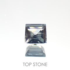 サファリン(宝石名サフィリン) スリランカ産 0.235ct ソ付(彩珠)[21019623]3.4×3.2mm前後