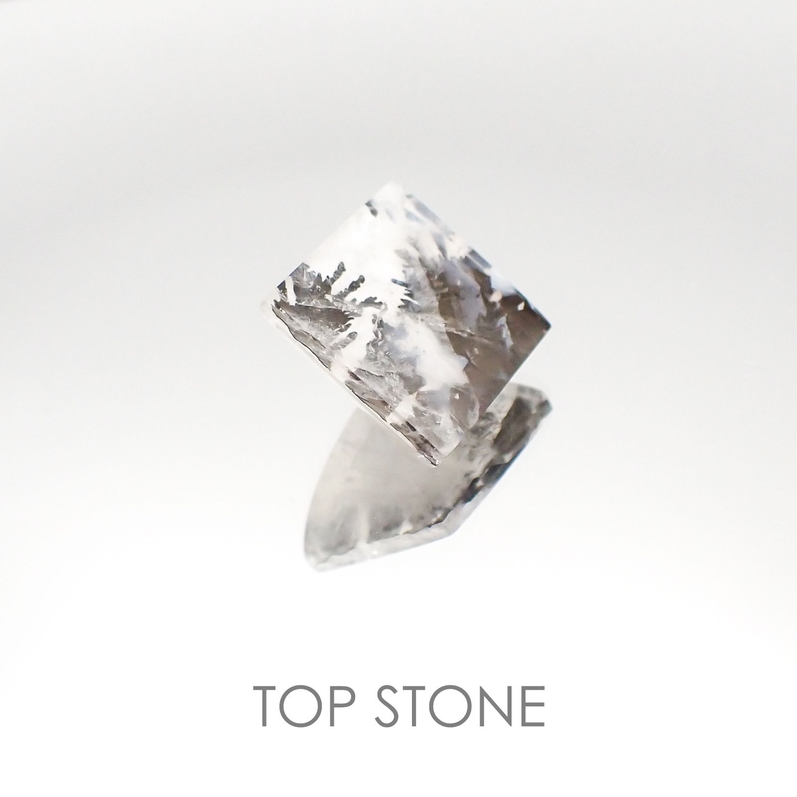 デンドリチッククォーツ ブラジル産 ルース 12.5ct[20084943]14×14mm前後
