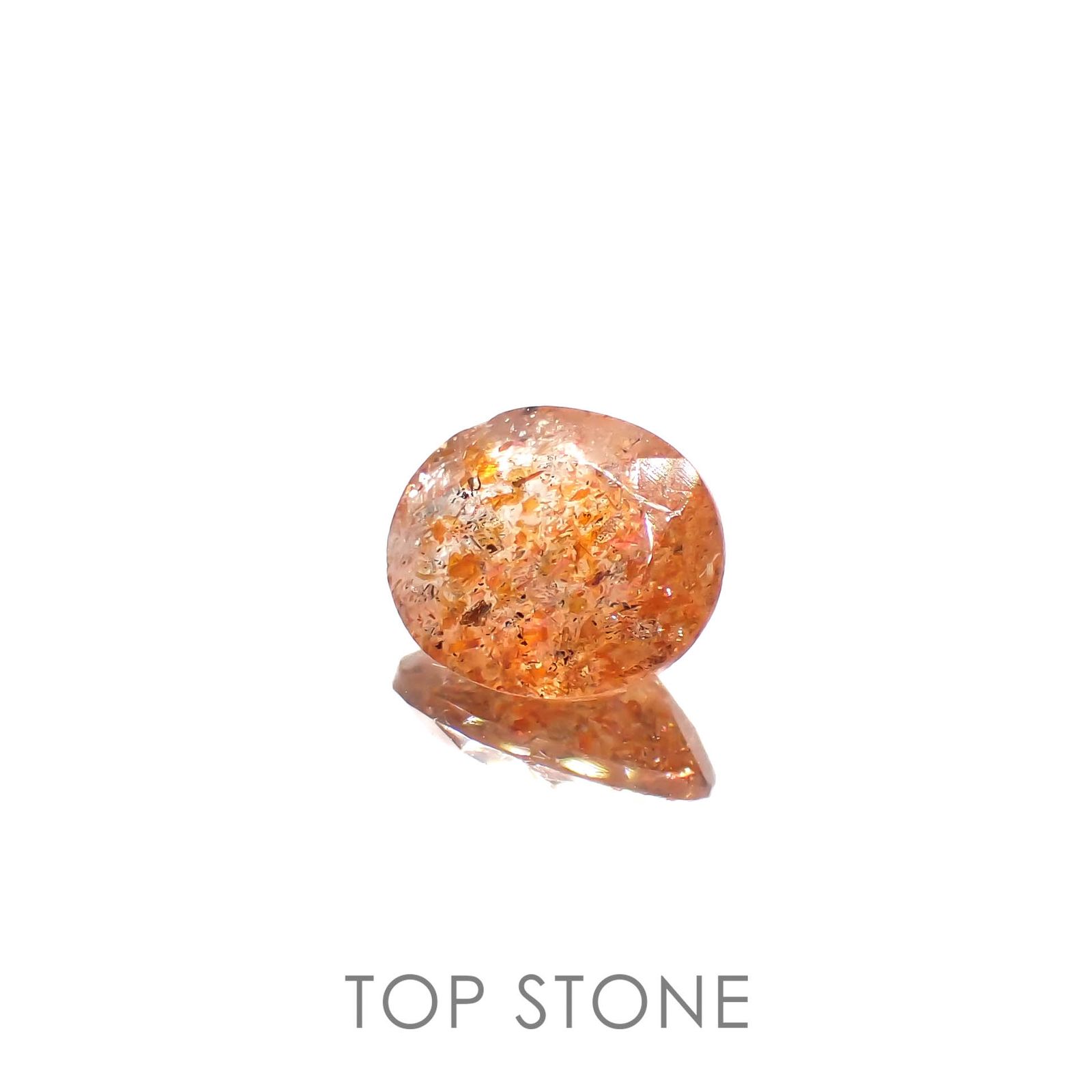 イリュージョンサンストーン(宝石名フェルドスパー)タンザニア産 3.00ct 識別済[230120117]10.9x8.9mm前後