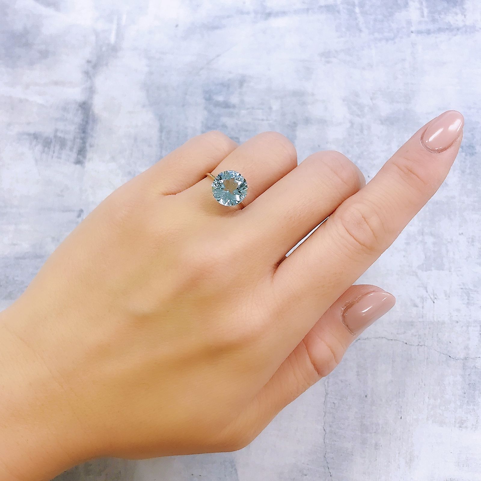 ◇カスタムカット◇ブルートパーズ ブラジル産 4.65ct[221219321]9.9x9.9mm前後