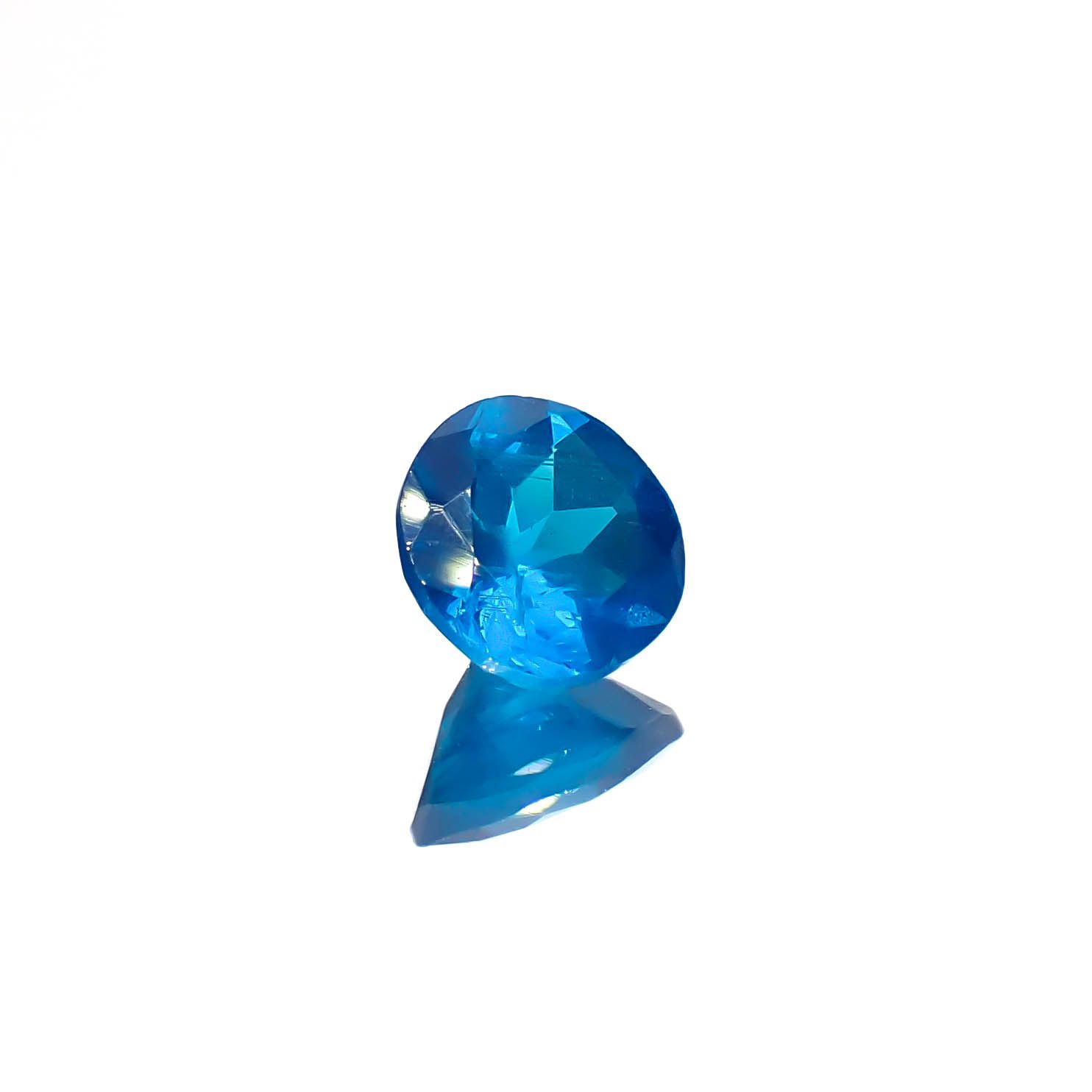 ネオンブルーアパタイト マダガスカル産 0.82ct[240628093]5.9x5.9mm前後