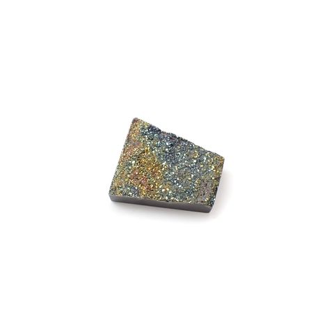 ◇フリーフォーム◇レインボーパイライト 原石 ロシア産 16.05ct[240527471]18.4x15.7mm前後