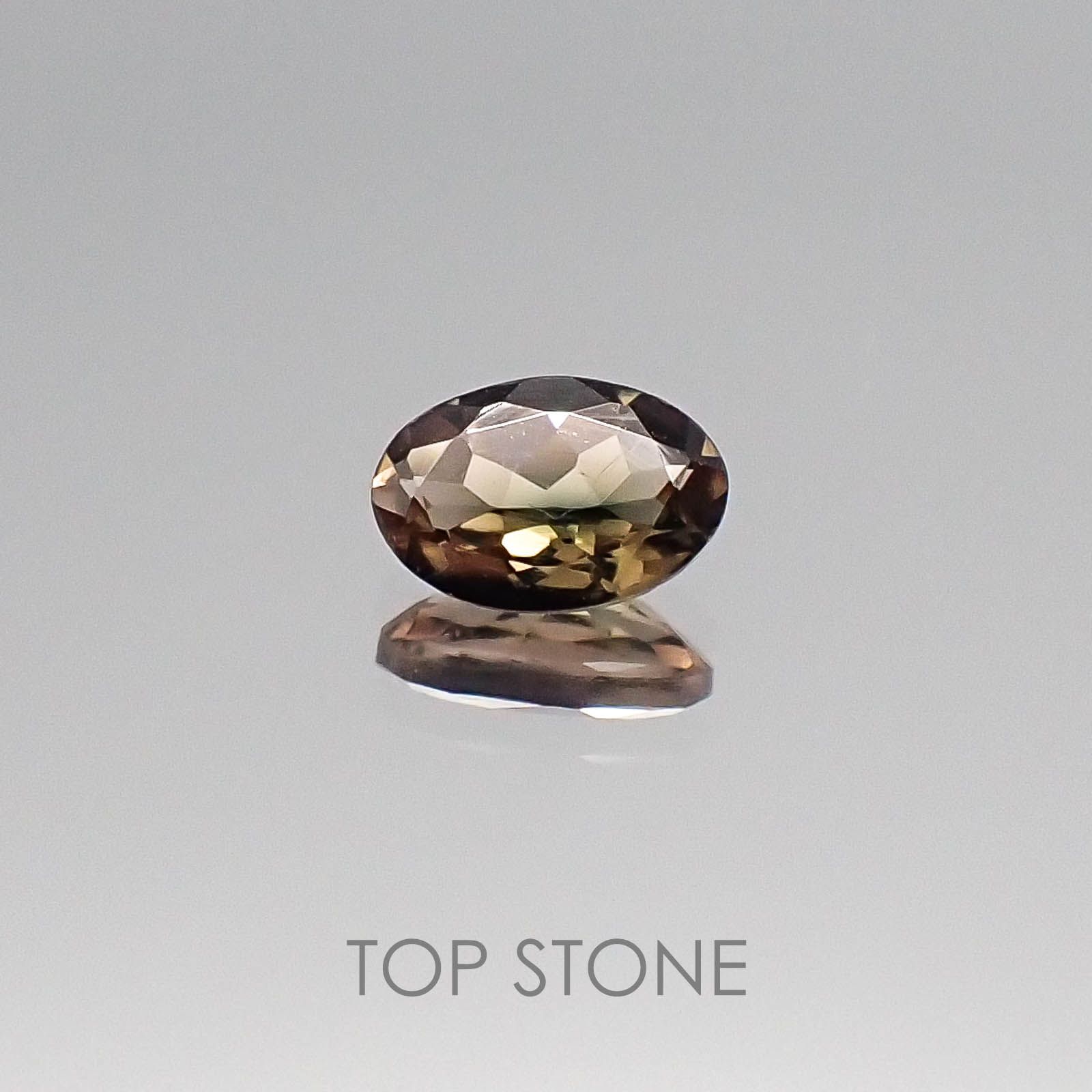 バイカラートルマリン(宝石名バイカラー・トルマリン) ブラジル産 0.42ct 識別済[20073780]6.2×4.1mm前後