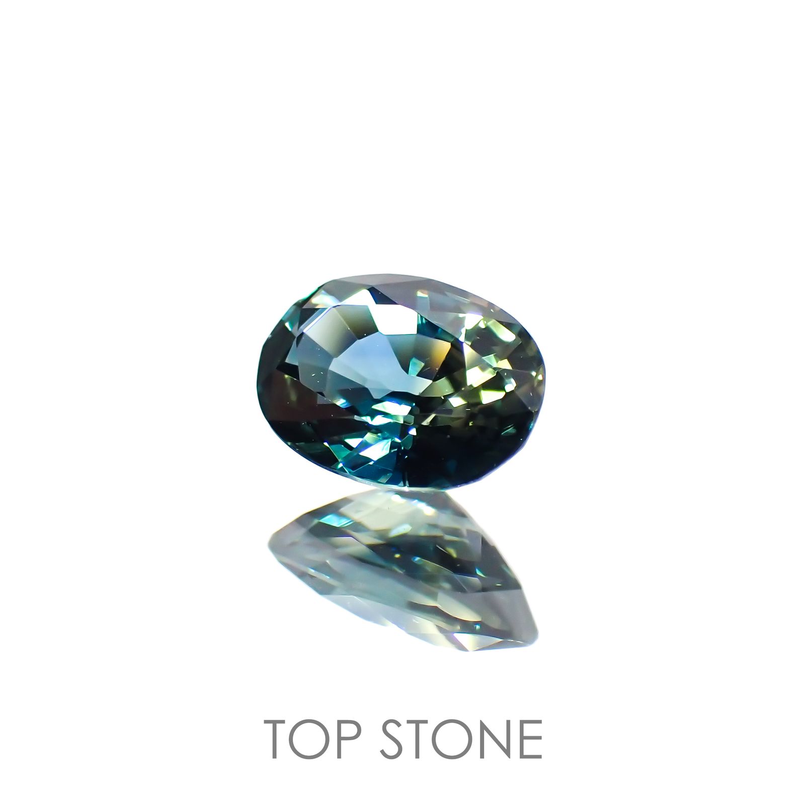 バイカラーサファイア(宝石名バイカラー・サファイア)マダガスカル/オーストラリア産 1.00ct 識別済[220114083]6.9x4.9mm前後