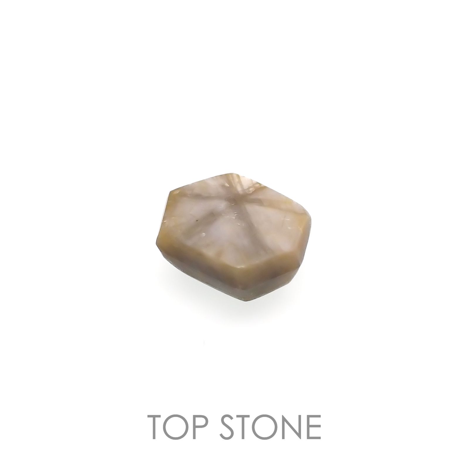 トラピッチェサファイア 原石スライス磨き(宝石名トラピッチェ・サファイア)ミャンマー産 3.55ct 識別済[221119103]9.2x7.7mm前後