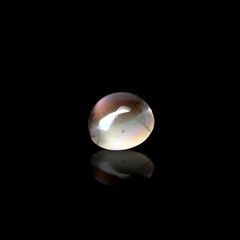 レインボームーンストーン(宝石名アンデシン)インド・タミルナードゥ州産 0.43ct 識別済[240828622]4.7x4.5mm前後