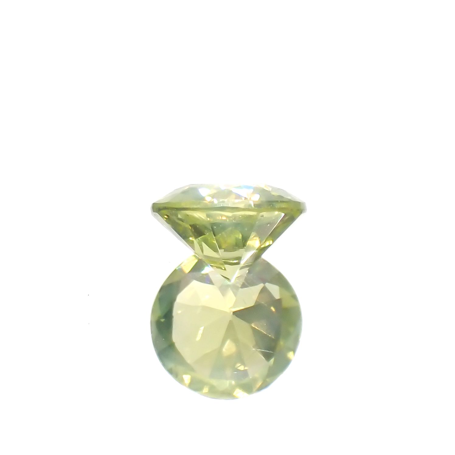 クリソベリル(宝石名クリソベリル)スリランカ産 0.42ct 識別済[230622493]4.6x4.6mm前後