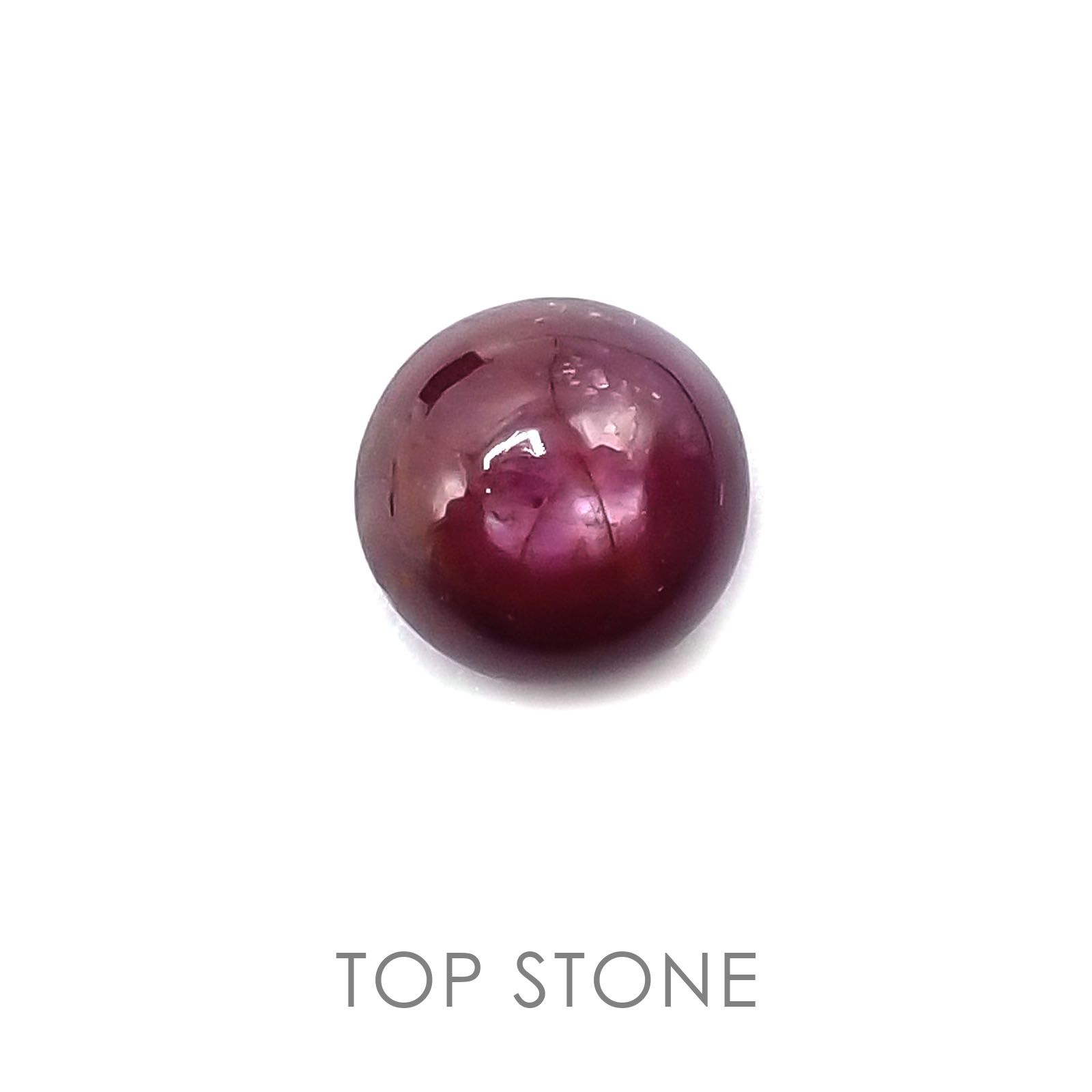 パープルスターサファイア(宝石名パープル・スター サファイア) インド産 3.44ct 識別済[20094904]7.9×7.9mm前後