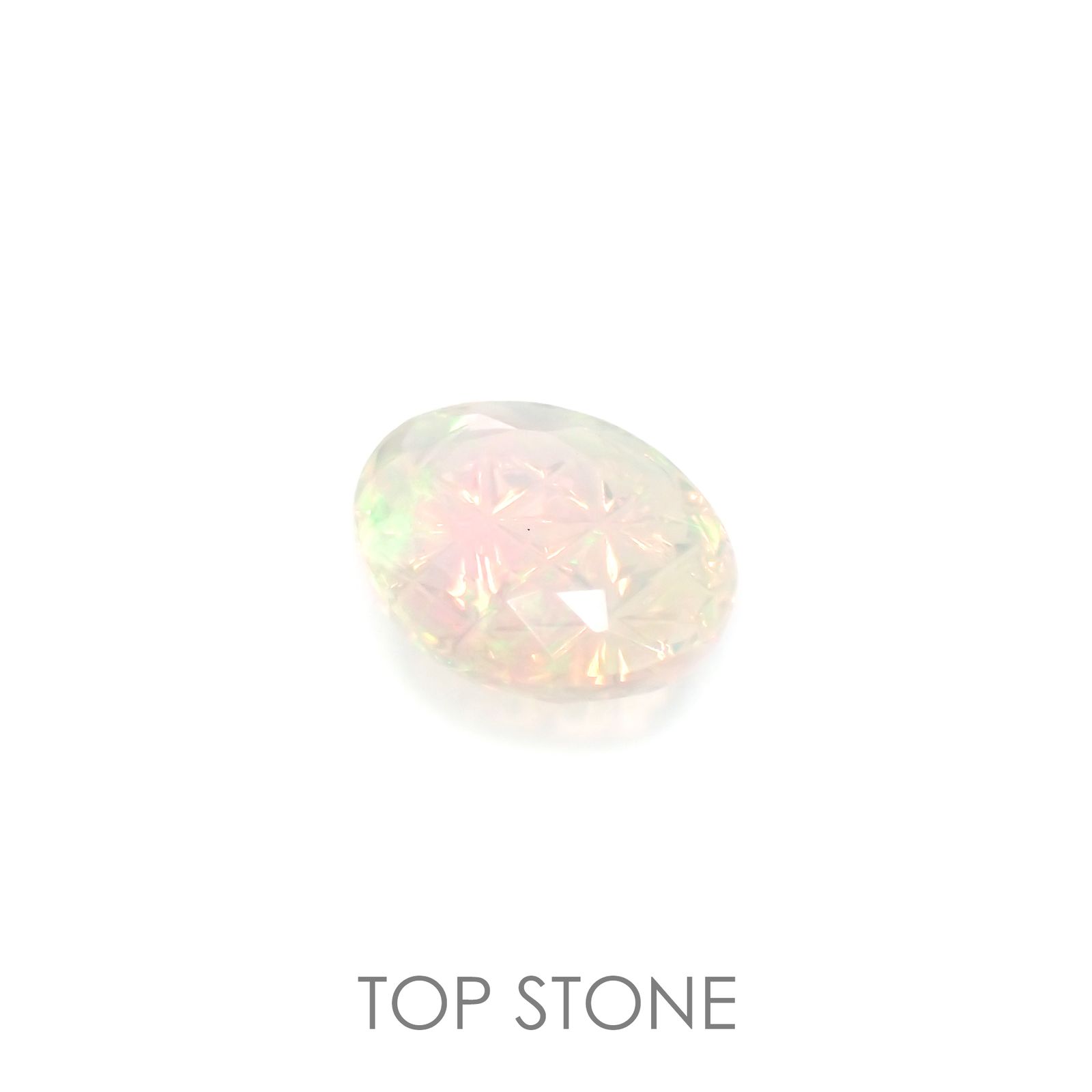 ◇甲州貴石切子Plus Three◇エチオピアオパール カード付き(宝石名オパール)エチオピア産 1.22ct 識別済[220114600]9.8x7.7mm前後