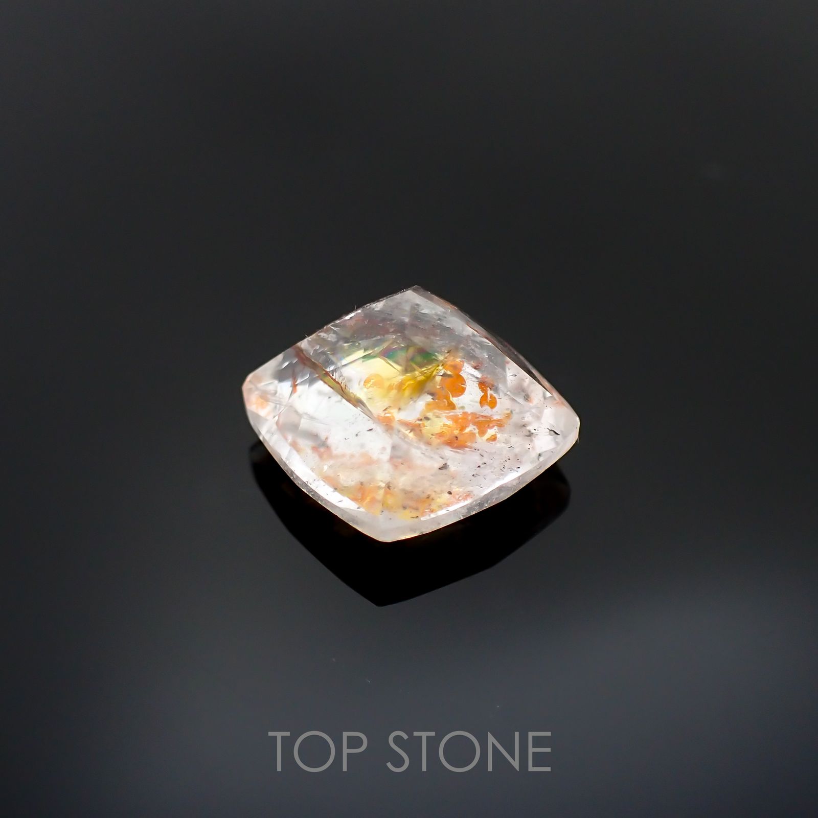 オーロラクォーツ ブラジル・ミナスジェライス産 8.67ct[220114376]12.9x12.7mm前後