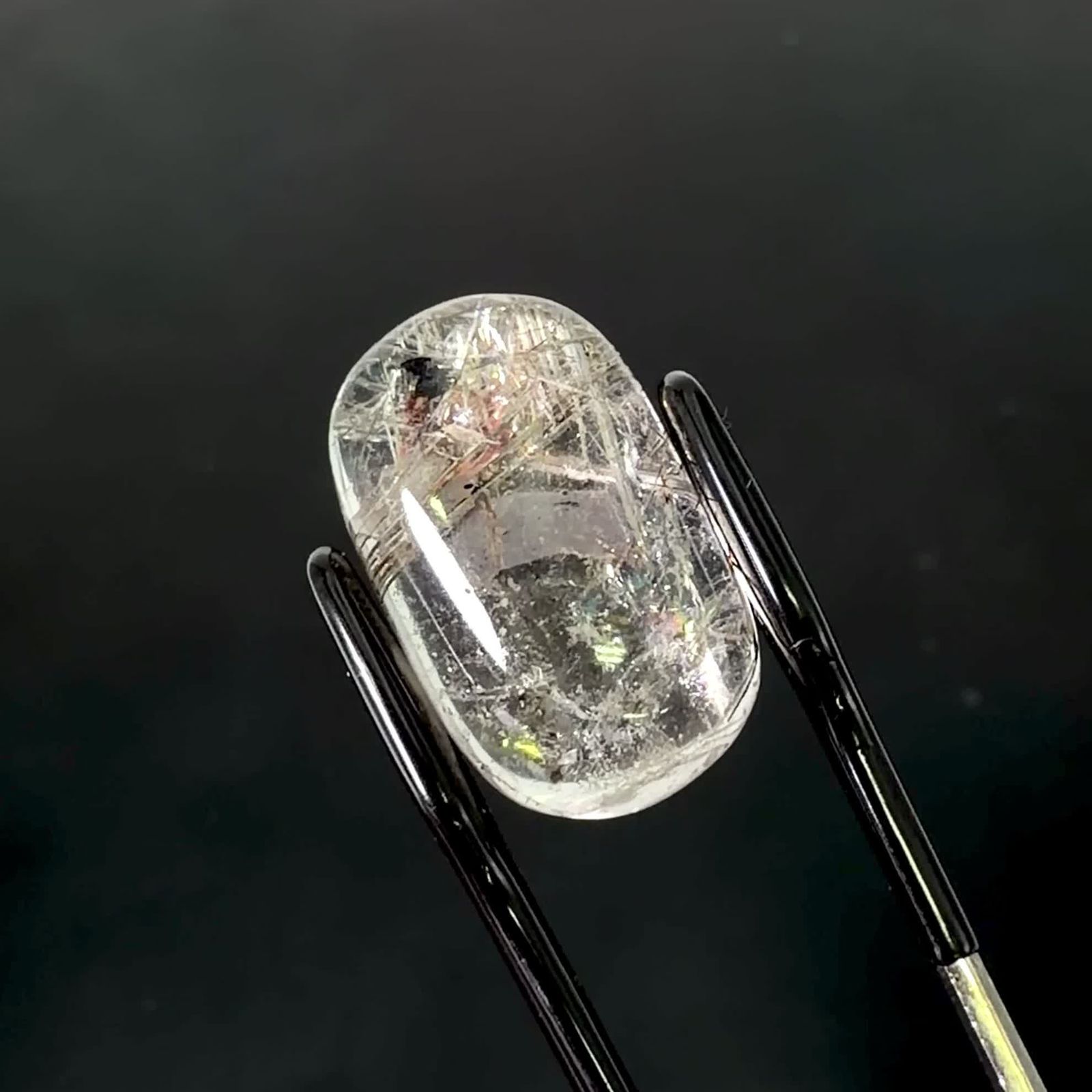 シルバールチルクォーツ ブラジル産 18.41ct / 21.6x13.2mm前後