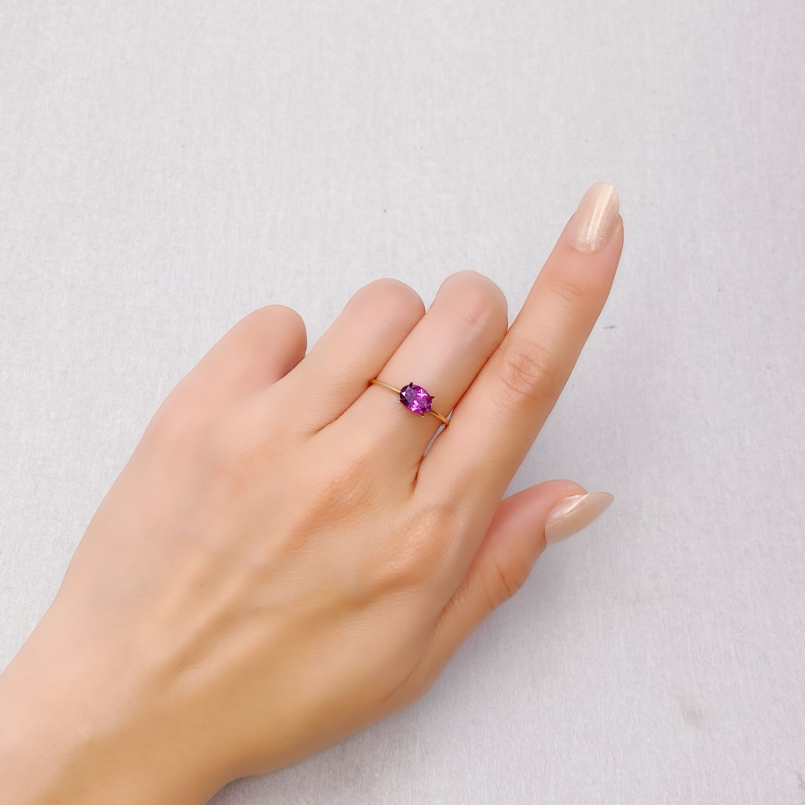 グレープガーネット ブラジル産 0.87ct [241229635]7x5mm前後