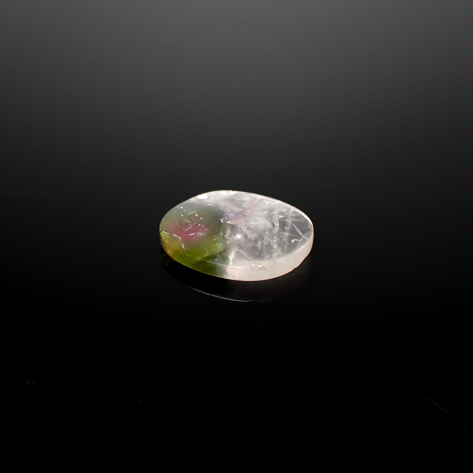 ウォーターメロントルマリンインクォーツ ブラジル産 5.80ct[240427185]16.5x14.3mm前後