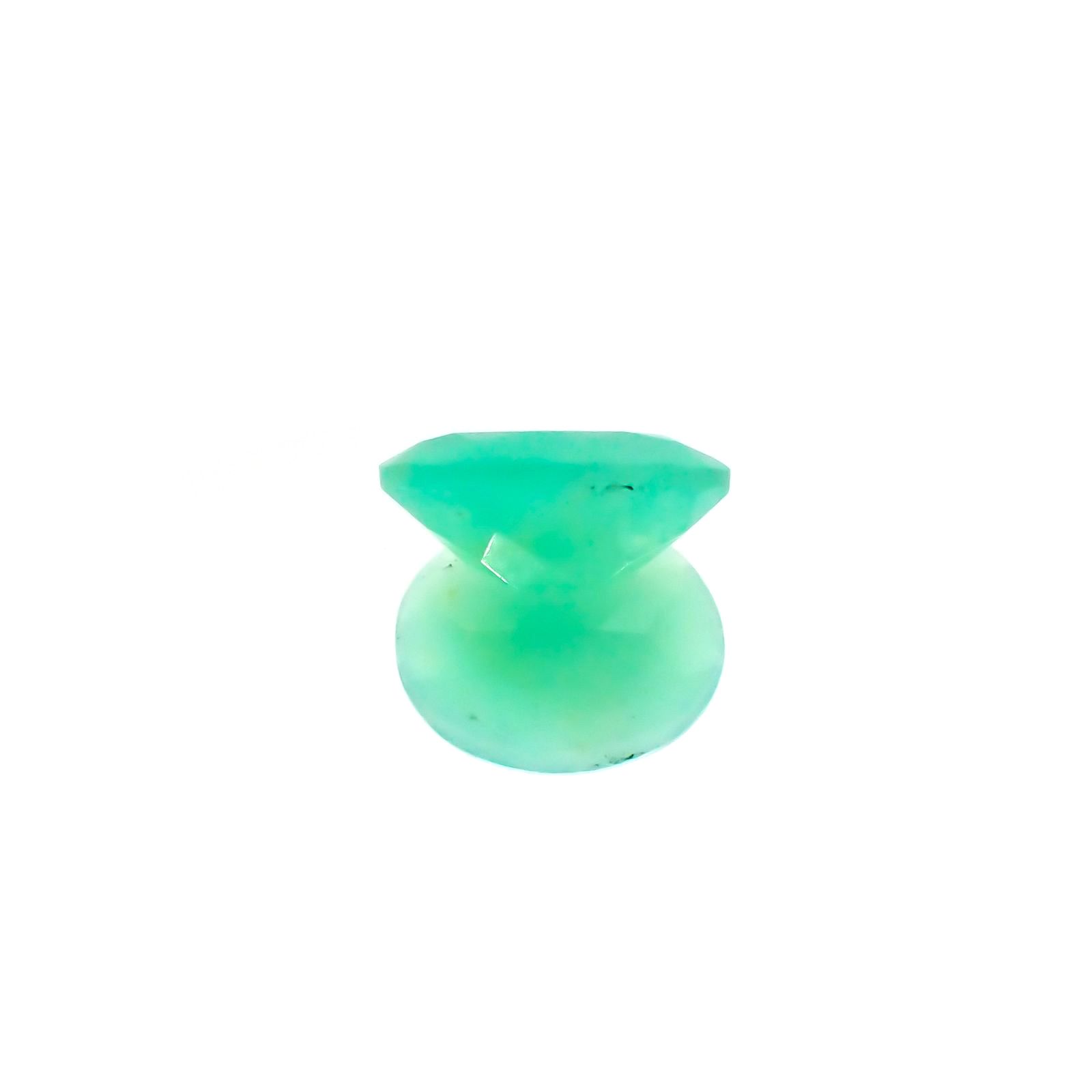 グリーンオパール(宝石名コモンオパール) 南アフリカ産 1.20ct 識別済[210611392]8.9×7.2mm前後