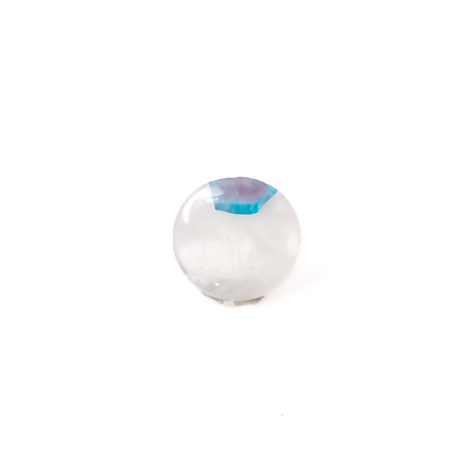 ◇リバーシブル◇パライバトルマリンインクォーツ ブラジル産 1.61ct [241129446]8.9x8.9mm前後