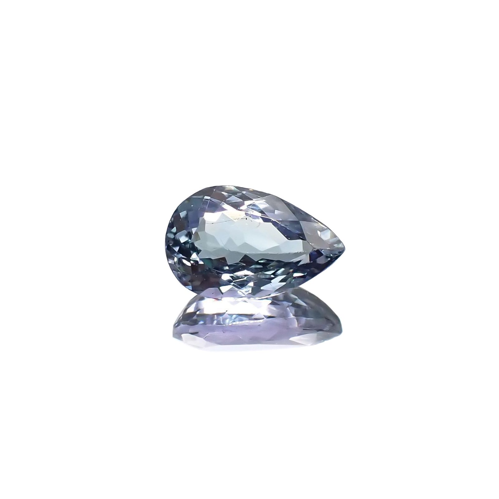 バイカラータンザナイト(宝石名タンザナイト) タンザニア産 ソ付(彩珠) 1.371ct / 8.7x5.5mm前後 [210711815]