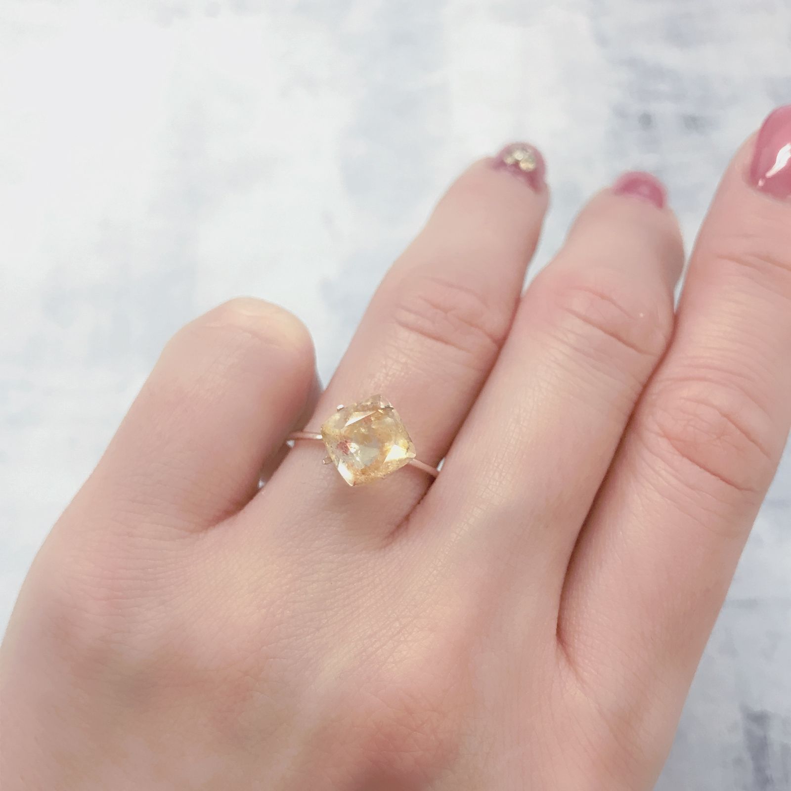 オーロラクォーツ ブラジル・ミナスジェライス産 2.58ct[220114366]8.1x8mm前後