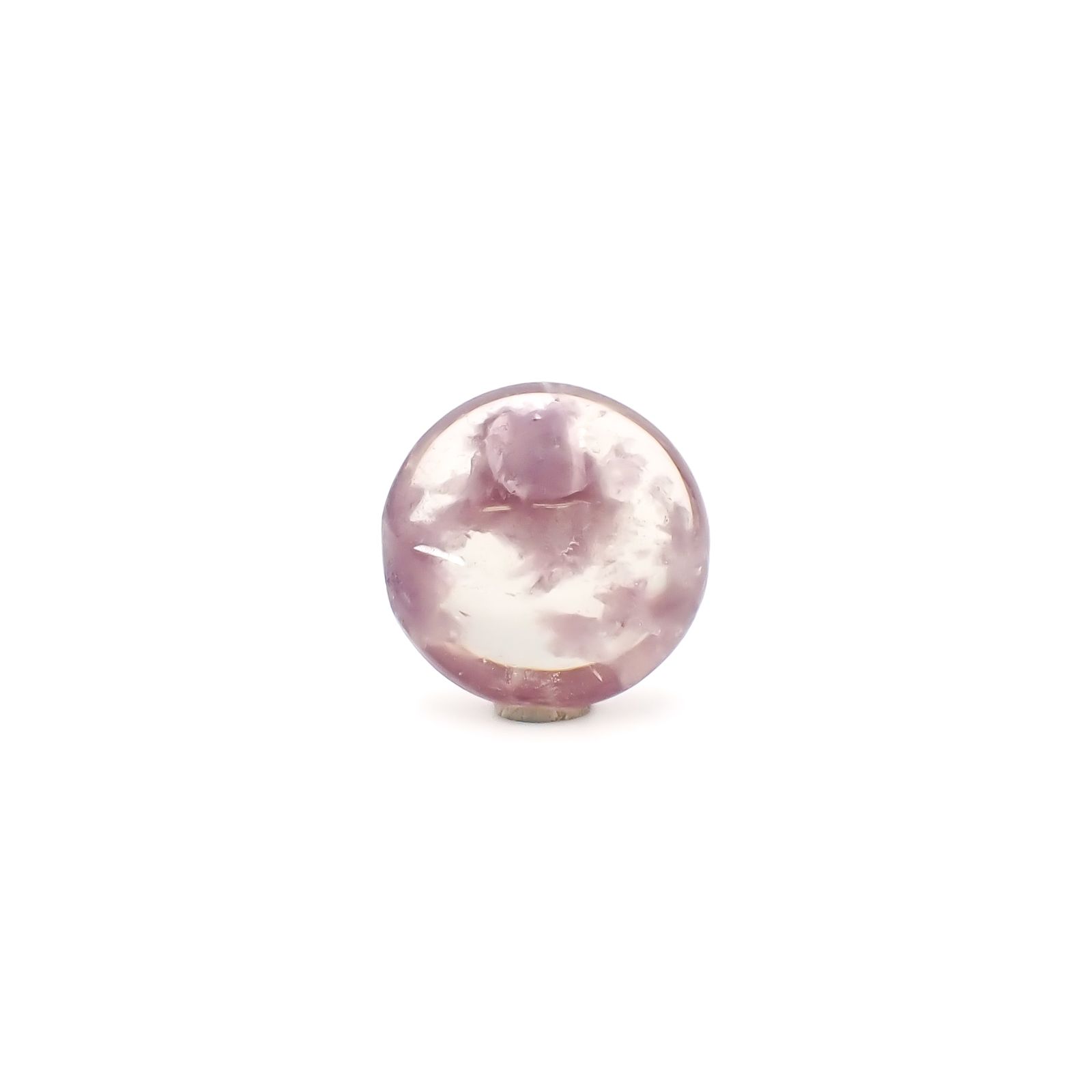 レピドライトインクォーツ ブラジル・ミナスジェライス州産 20.29ct / 18.2x18.1mm前後 [260331877]