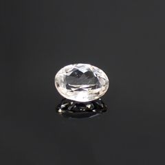 カラーレススポジュミン(宝石名ホワイト・スポジュミン) ブラジル産 1.54ct 識別済[210812624]8×6mm前後