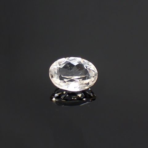 カラーレススポジュミン(宝石名ホワイト・スポジュミン) ブラジル産 1.54ct 識別済[210812624]8×6mm前後