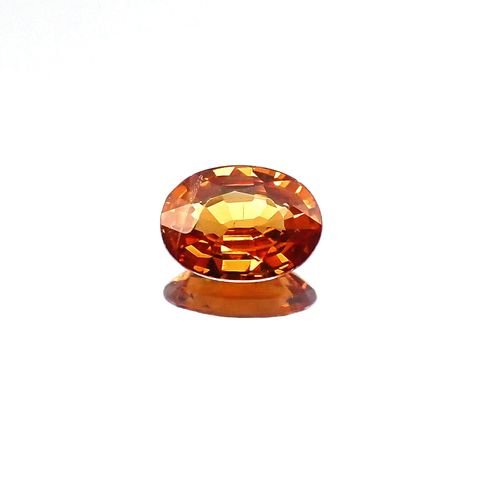 スペサルティンガーネット マンダリンオレンジカラー(宝石名スペサルティン・ガーネット)ナイジェリア産 0.88ct 識別済[231023855]7.1x5.3mm前後