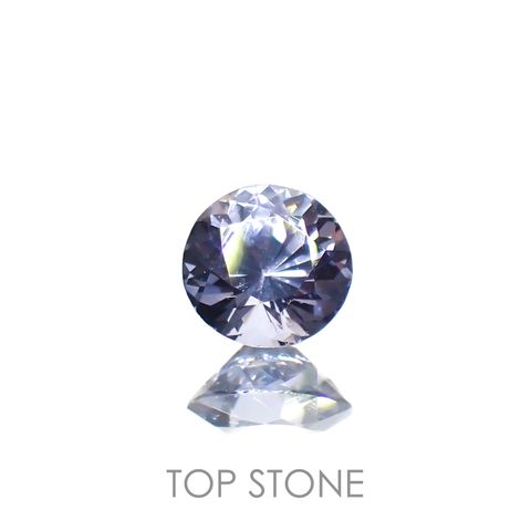 グレイッシュブルースピネル(宝石名スピネル)ビルマ/マダガスカル産 0.26ct 識別済[221219505]3.9x3.8mm前後