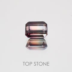バイカラーサファイア(宝石名バイカラー・サファイア) タンザニア産 0.24ct 識別済[21069743]3.7×2.9mm前後