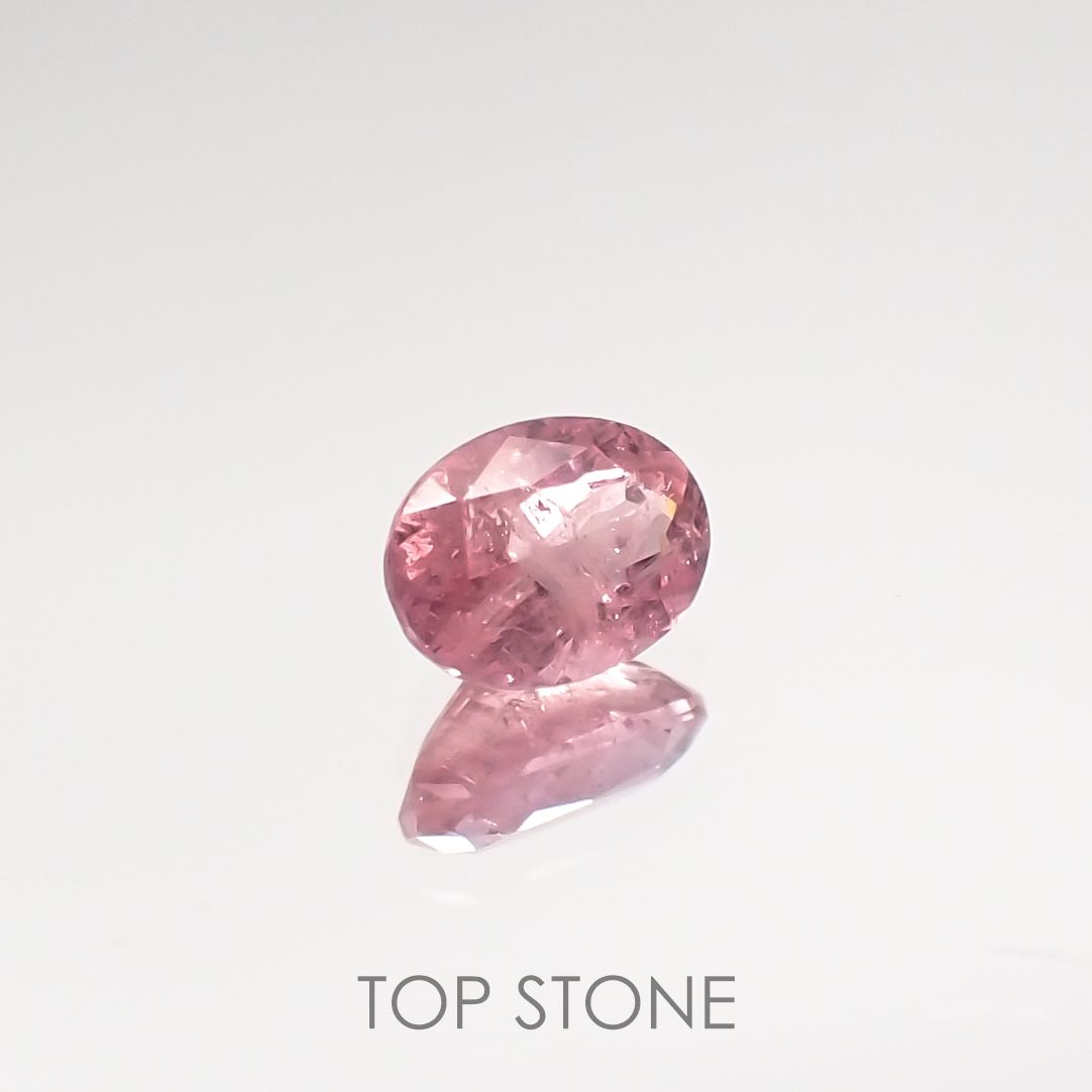 ペツォッタイト(ラズベリル)(宝石名ペツォッタイト) マダガスカル産 0.181ct ソ付(彩珠)[210711802]4×3mm前後