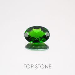 クロムダイオプサイド(宝石名クロム・ダイオプサイド) ロシア産 0.77ct 識別済[21069932]7.1×5.1mm前後