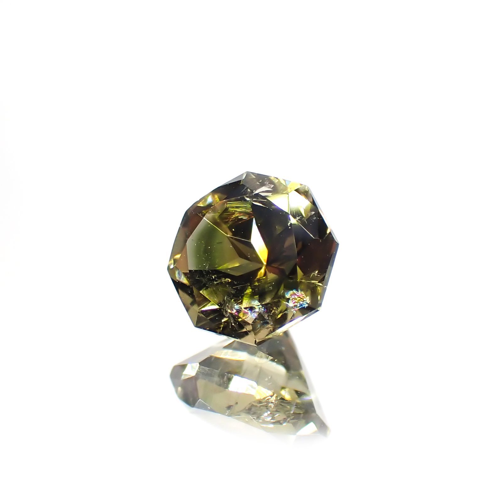 ◇オクタゴンカット◇ブラウントルマリン SA(宝石名トルマリン)ブラジル/アフリカ産 1.112ct ソ付(彩珠)[231124218]6.1x6.1mm前後