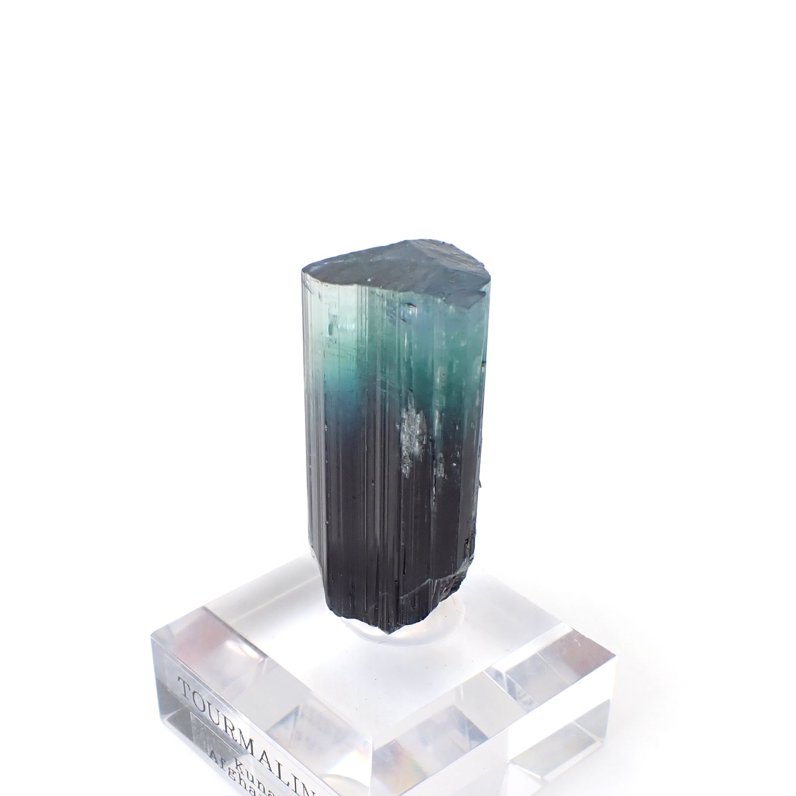トルマリン柱状結晶原石 アフガニスタン・クナル州産 アクリル台座付き 132.24ct(26.44g) / 15.7x22.7x41.8mm前後 [260632366]