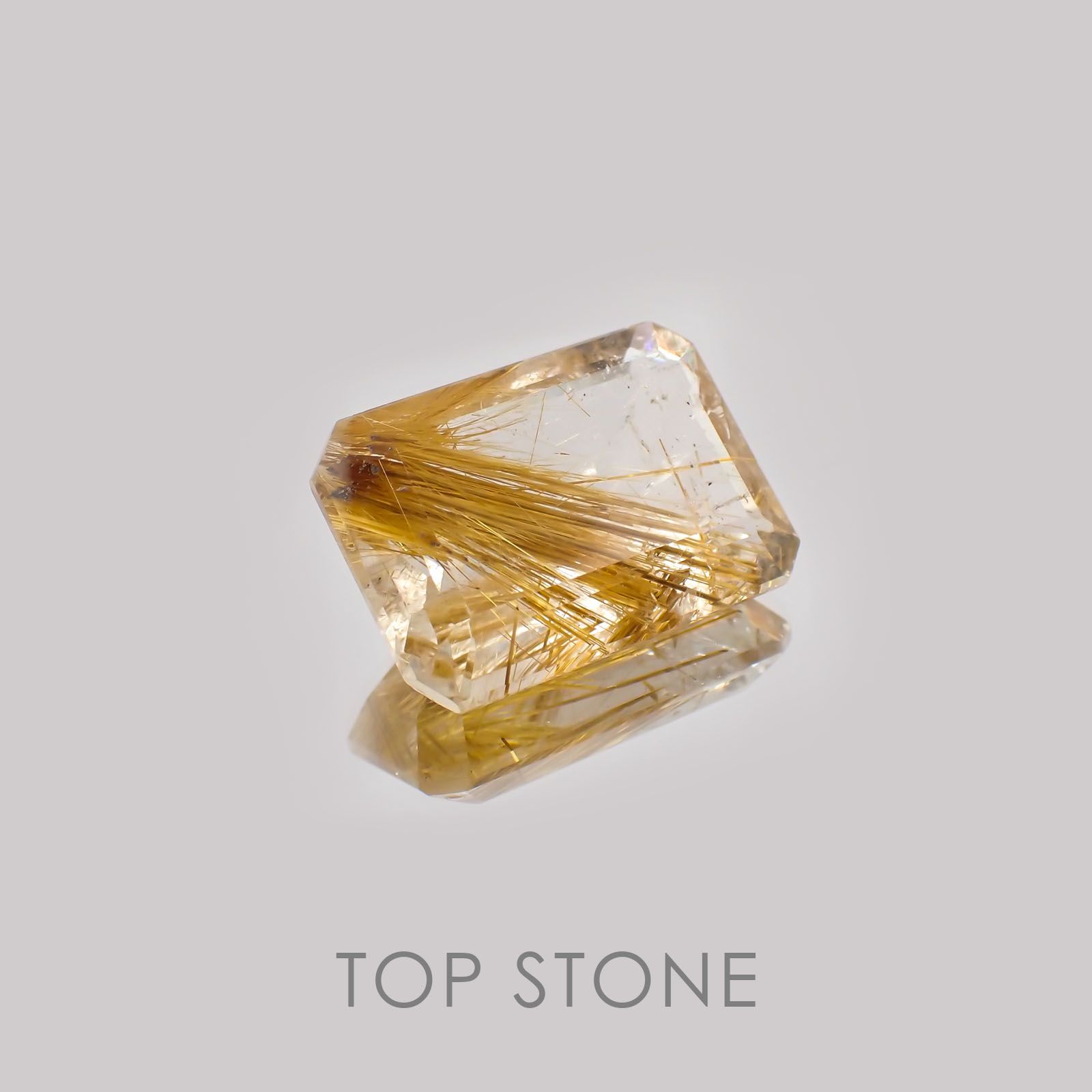 ルチルクォーツ(宝石名ルチルレイテッド・クォーツ) ブラジル産 20.28ct 識別済[21019130]20.9×15mm前後