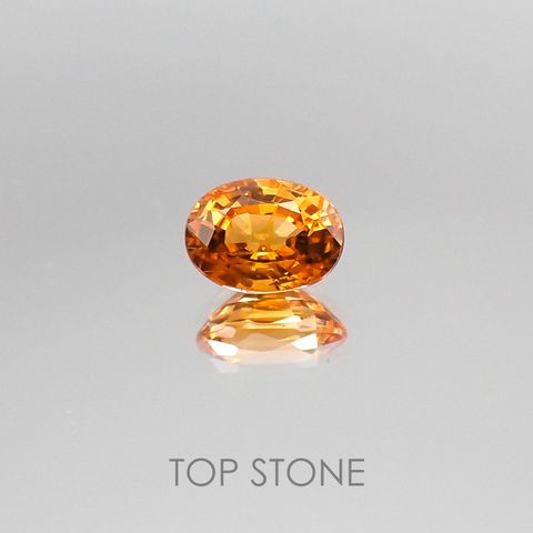 スペサルティンガーネット マンダリンオレンジカラー(宝石名スペサルティン・ガーネット)ナイジェリア産 1.27ct 識別済[220817245]7.1x5.1mm前後