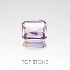 アメトリン(宝石名バイカラー・クォーツ/別名アメトリン) ボリビア産 1.14ct 識別済[20117661]7×5.6mm前後