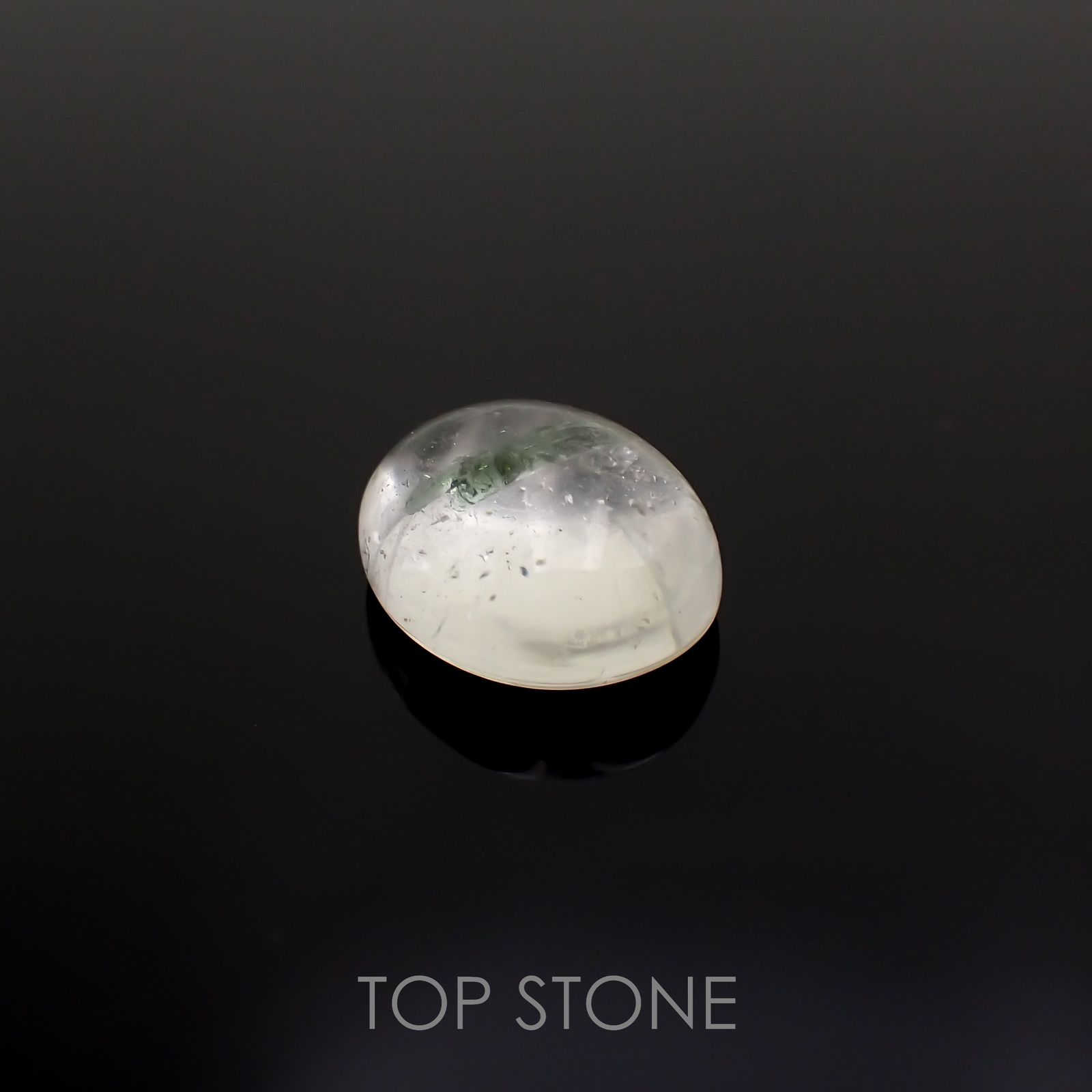 グリーントルマリンインクォーツ ブラジル・ミナスジェライス州産 8.77ct[221018310]14.7x12mm前後