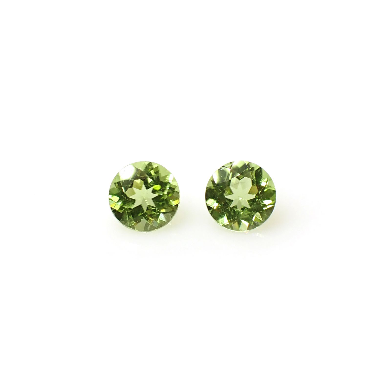 ◇ペアセット◇ペリドット 中国産 0.97ct(2pcs合計) [250730795]5x4.9mm前後