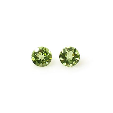 ◇ペアセット◇ペリドット 中国産 0.97ct(2pcs合計) [250730795]5x4.9mm前後