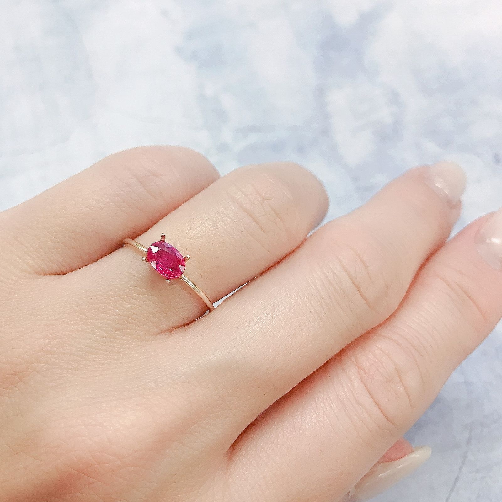 ルビー(宝石名ルビー)モザンビーク産 0.61ct 識別済[220616140]6x4.1mm前後