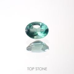 グリーンアパタイト(ノーブルモロキサイト)(宝石名アパタイト) マダガスカル産 0.25ct 識別済[211013531]4.6×3.5mm前後