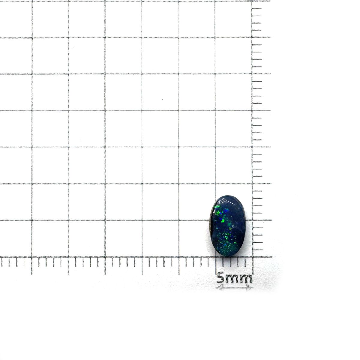 ボルダーオパール 原石磨き オーストラリア産 0.81ct[231225151]7.9x4.7mm前後
