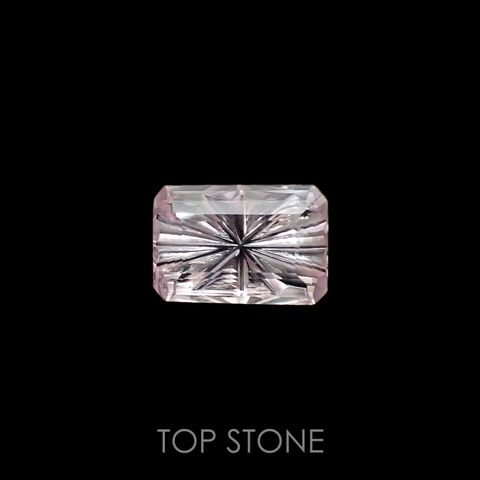 ◇甲州貴石切子Plus Three◇クンツァイト カード付き(宝石名クンツァイト)アフガニスタン産 4.20ct 識別済[220114612]12.2x8.2mm前後