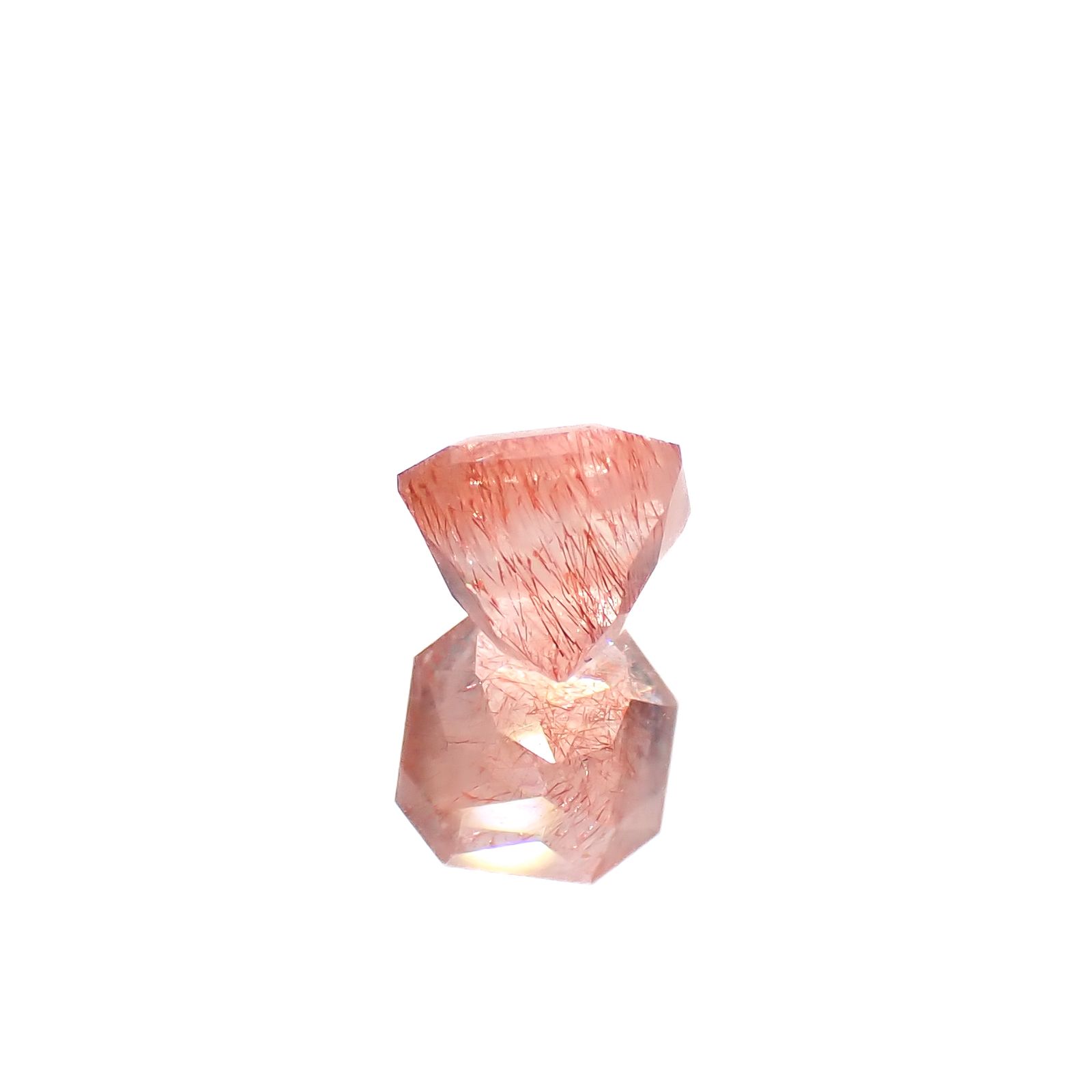 ◇オクタゴンカット◇ストロベリークォーツ カザフスタン産 0.64ct[240628292]5x4.8mm前後