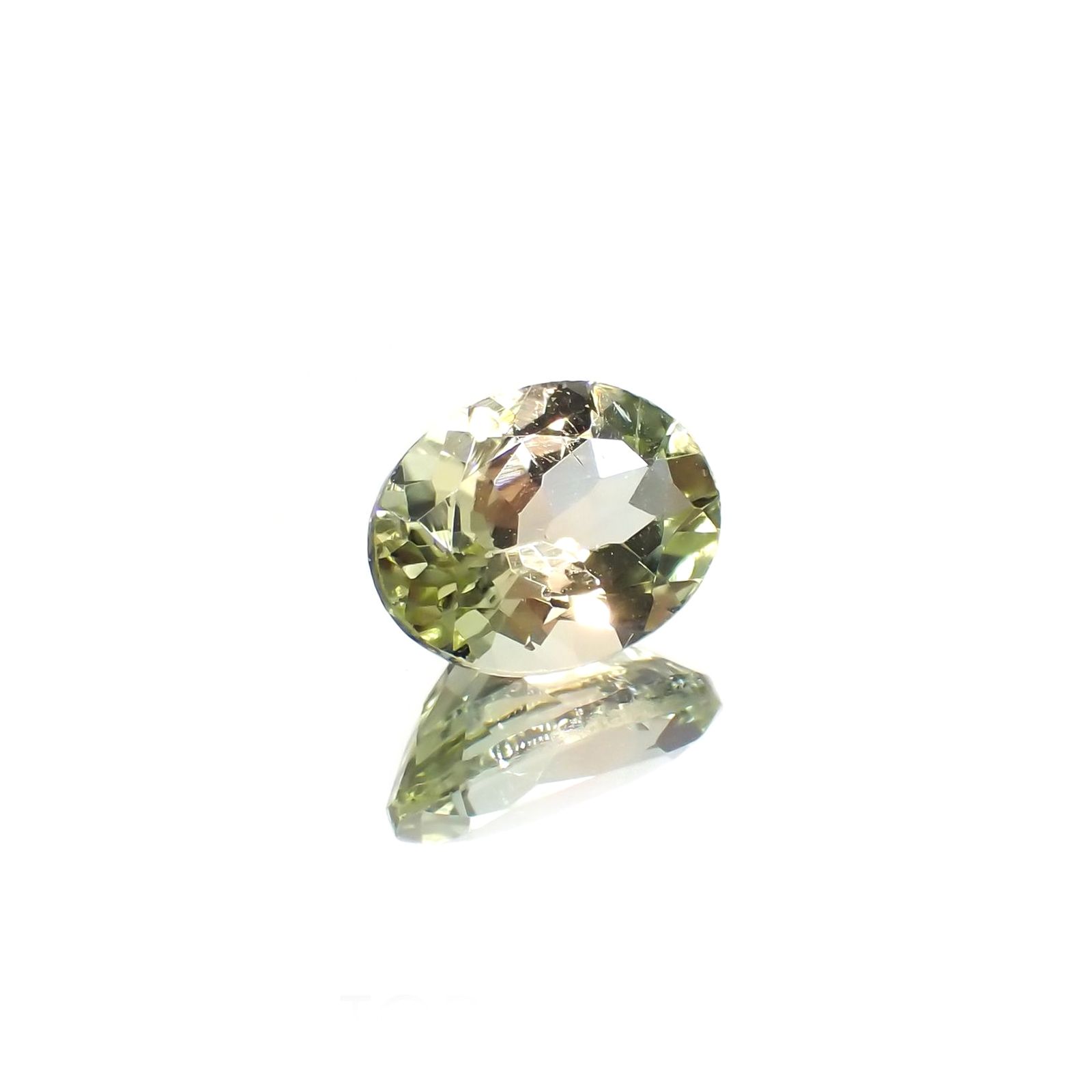 バイカラートルマリン(宝石名トルマリン)コンゴ民主共和国産 1.38ct 識別済[220717023]8.1x6.2mm前後