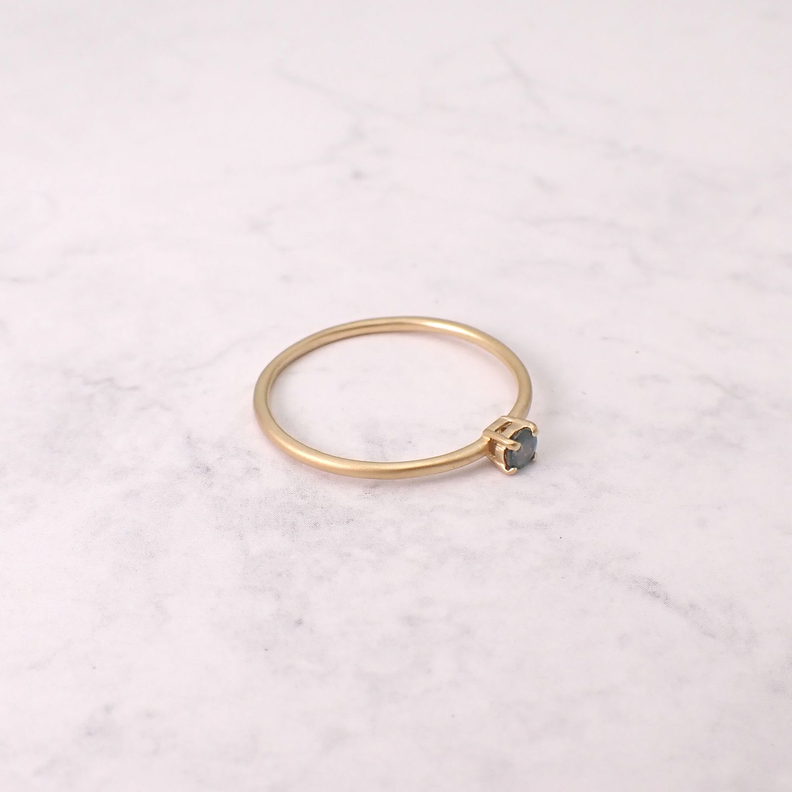 リング空枠：石留め▶アレキサンドライトキャッツアイ（お客様製作例）