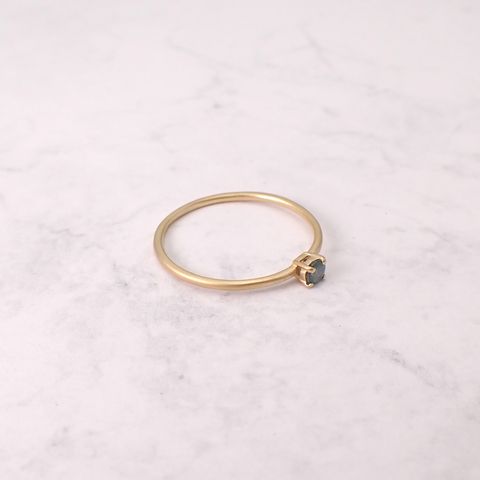 リング空枠：石留め▶アレキサンドライトキャッツアイ（お客様製作例）